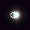 Sun emerging from behind an eclipse