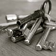 Keys on keychain