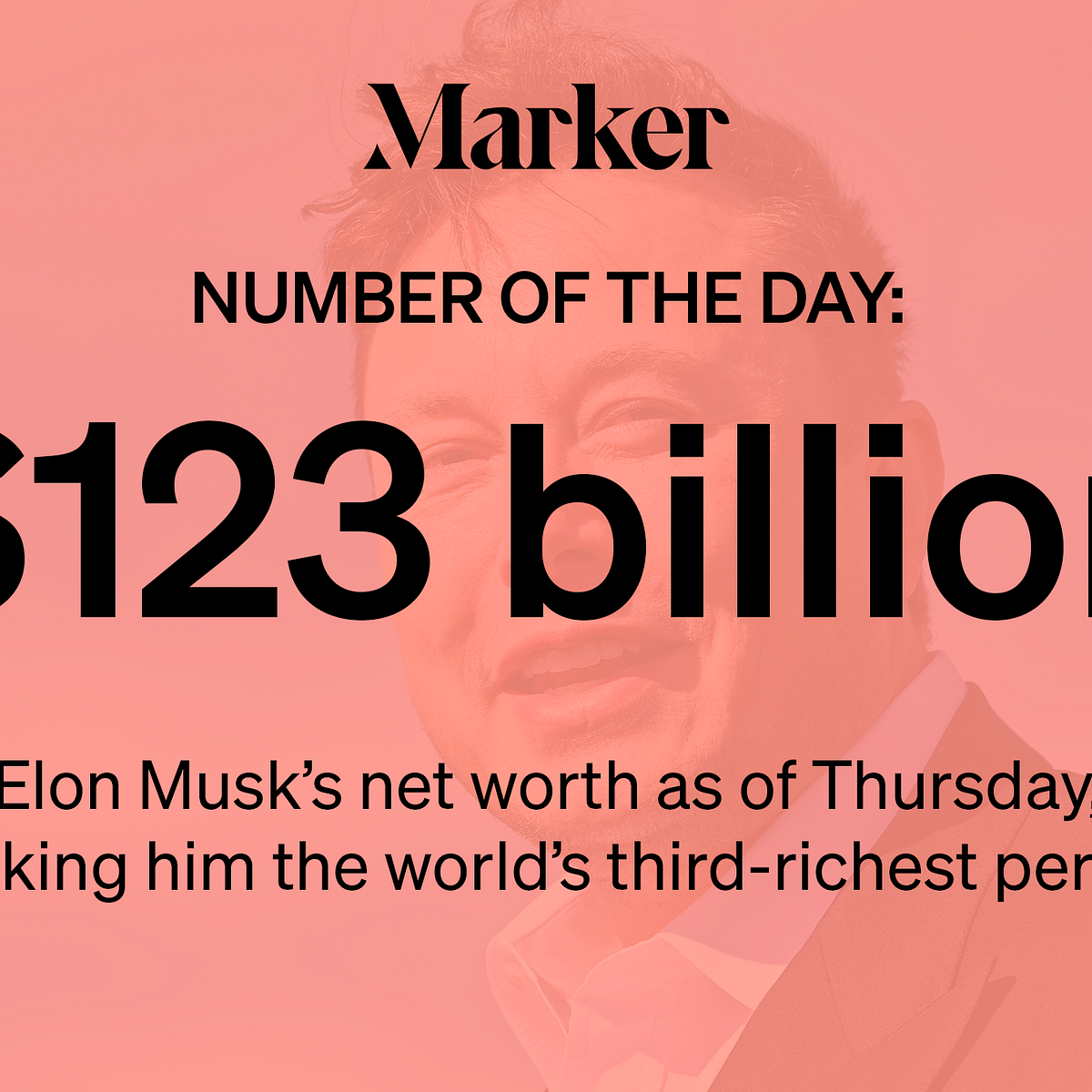 Elon Musk Is Now The World S Third Richest Person Marker