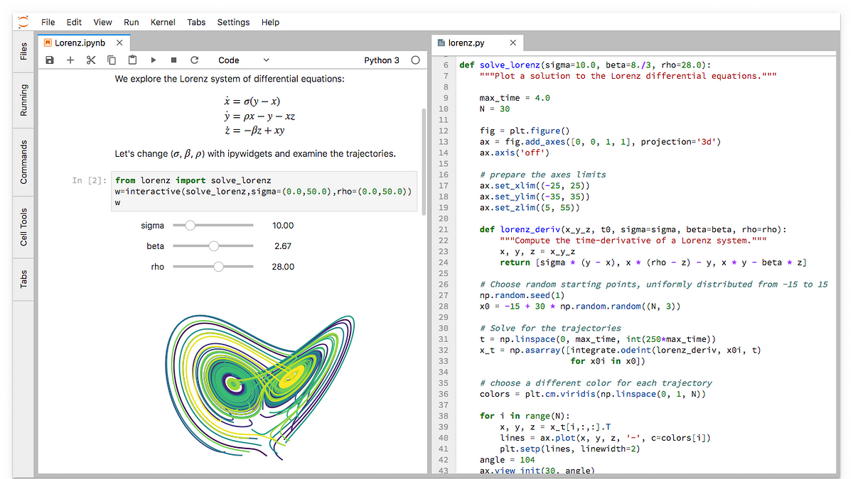 Screenshot showing interface of Jupyter Best IDE for R