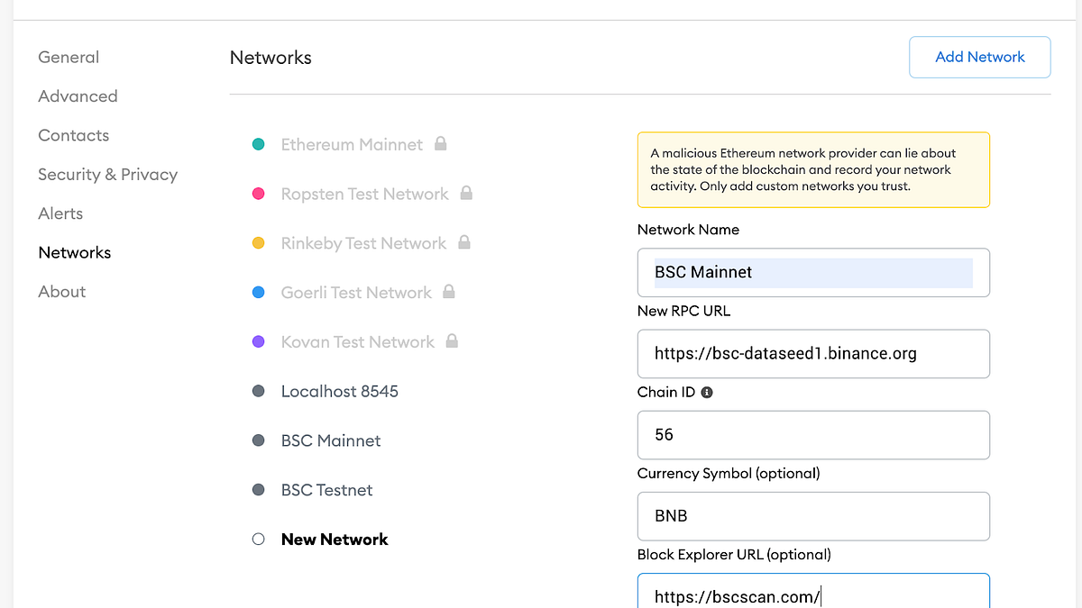 Linear Mainnet BSC Builder v2.0 migration details and BSC wallet setup