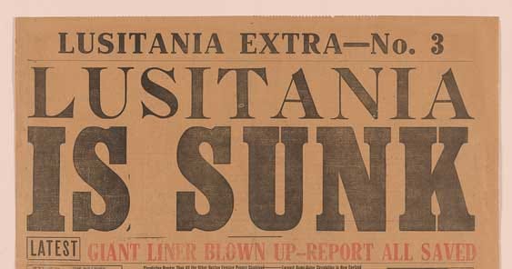 The Sinking Of The Lusitania On May 7 1915 America And