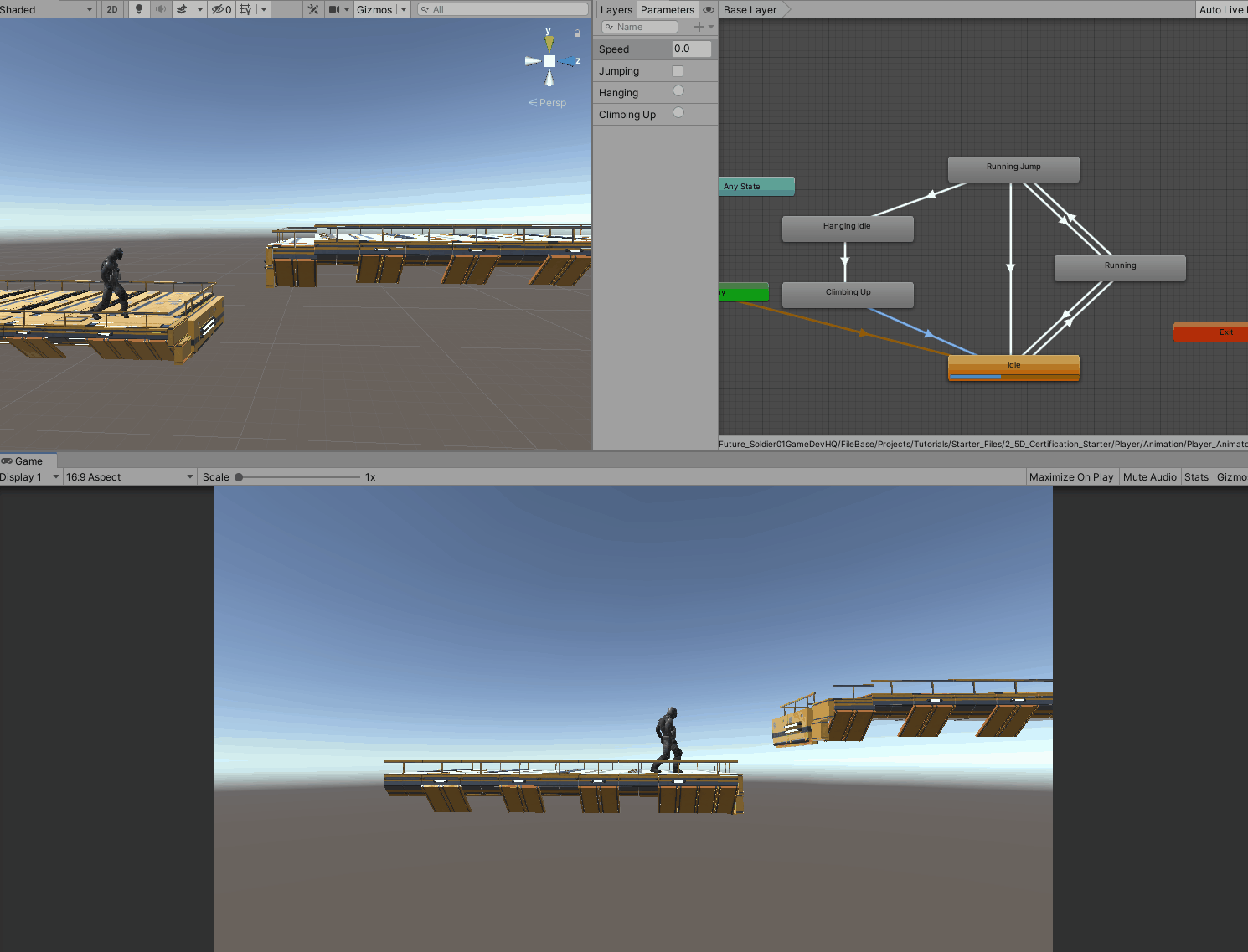 Implementing Climb up animation in Unity