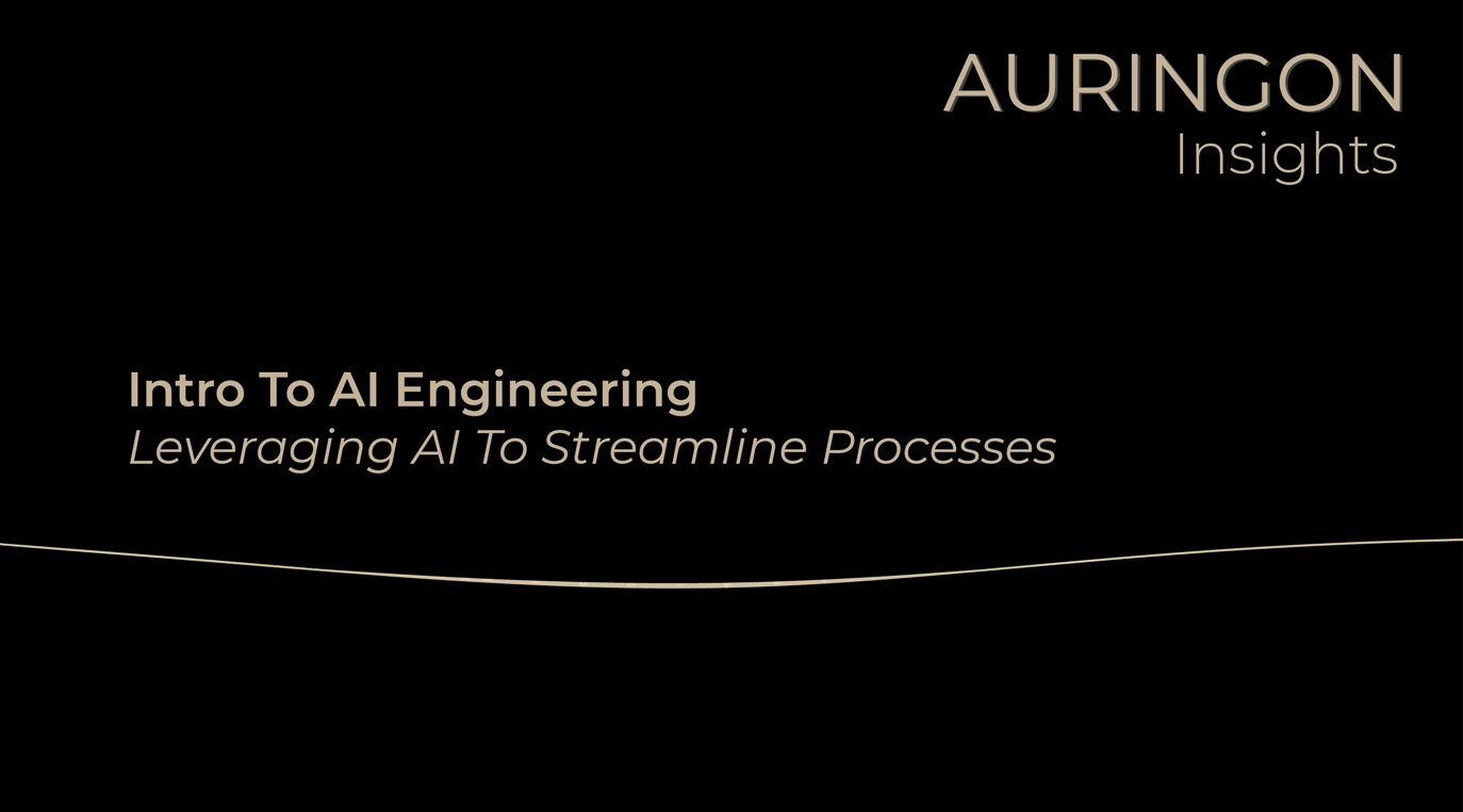 Intro To AI Engineering