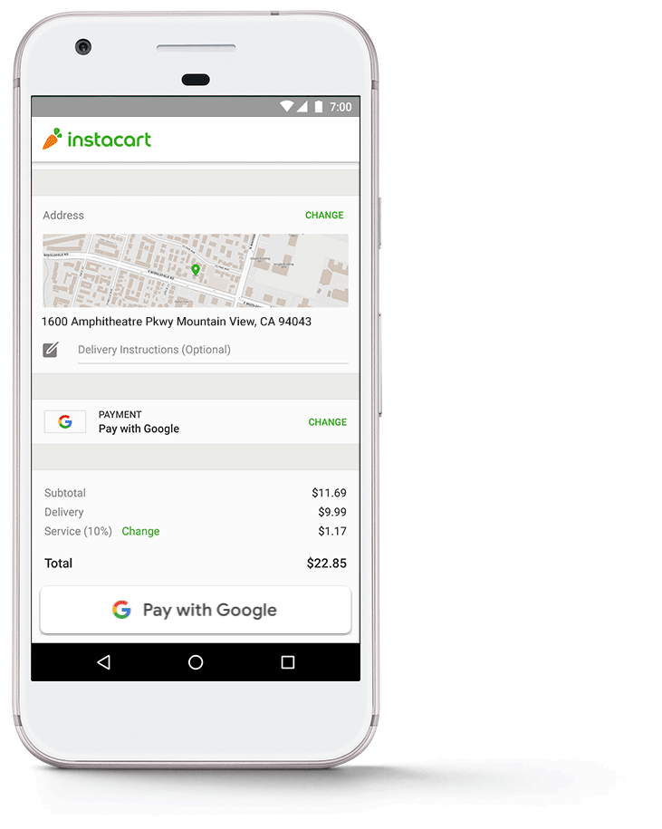 Leveraging Pay with Google
