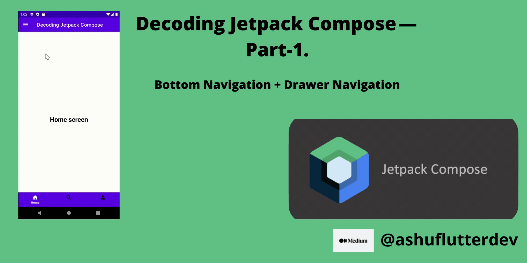 Decoding Bottom Navigation & Drawer Navigation In Jetpack Compose.