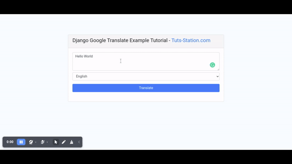 How to use Google Translator in Django?