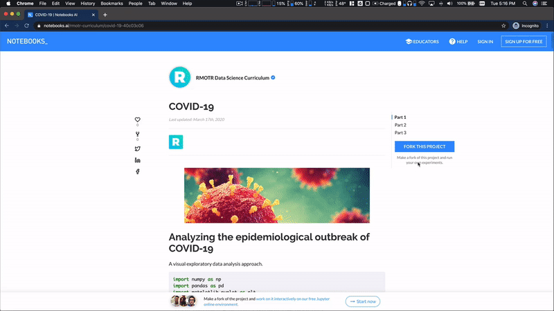 Learn Data Science by Analyzing COVID-19