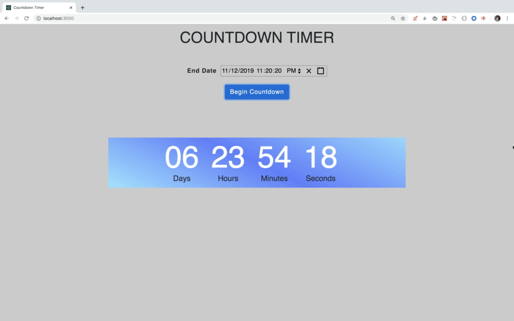 This Is How I Created A Countdown Timer App In React | by Yogesh Chavan |  JavaScript in Plain English