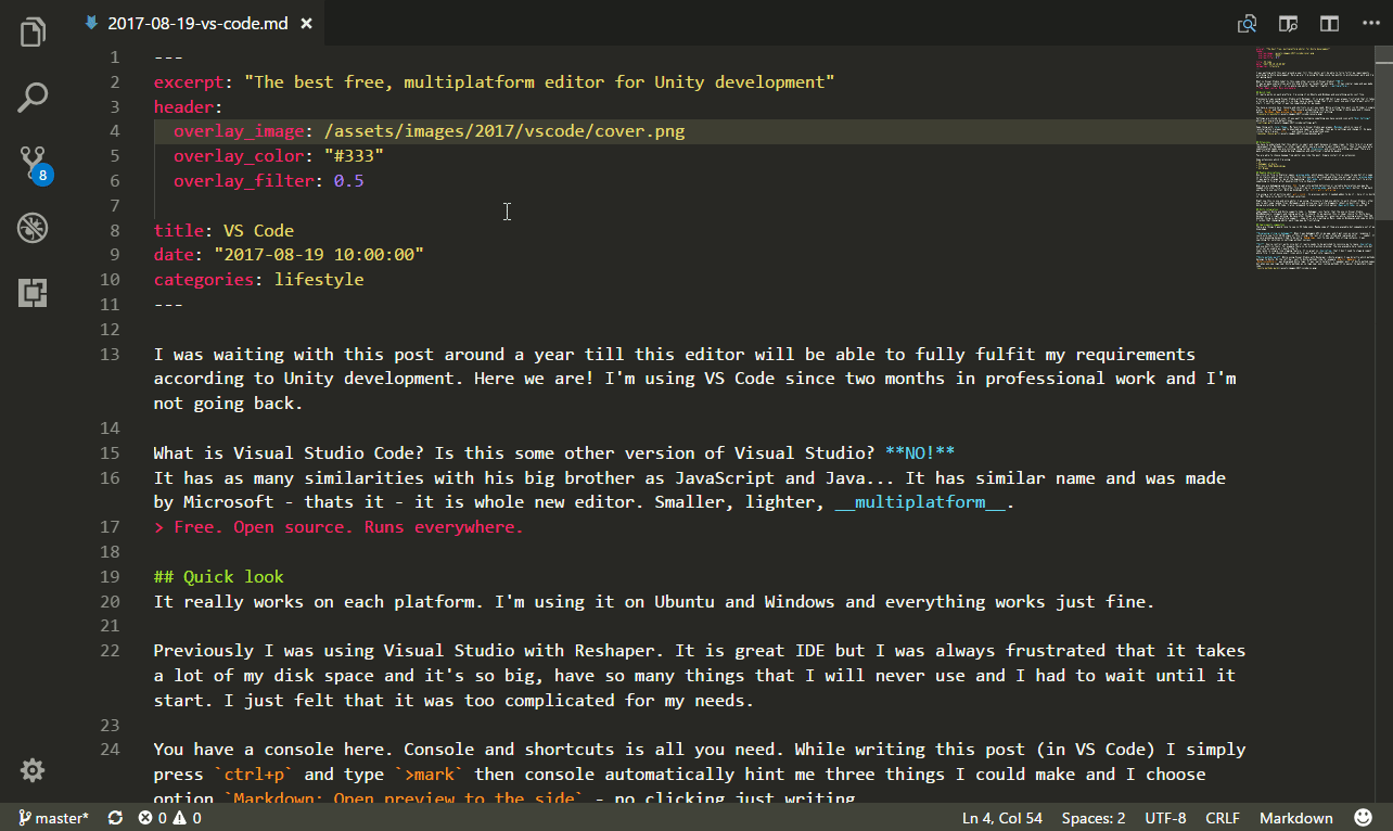 Visual Studio Code Preferences for UI Developer covering theme and ...