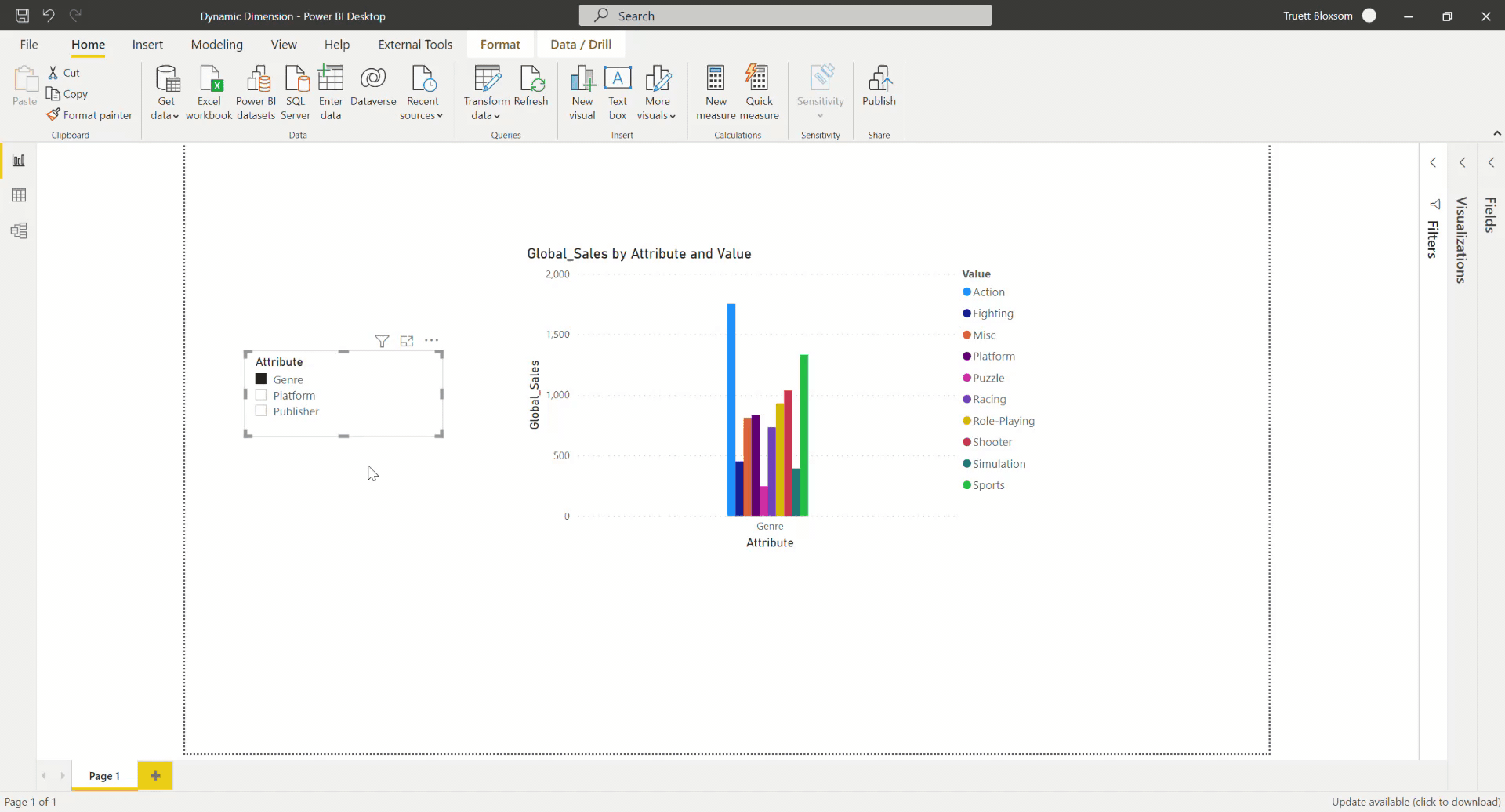 How to Dynamically Change Dimensions within a Power BI Visual by