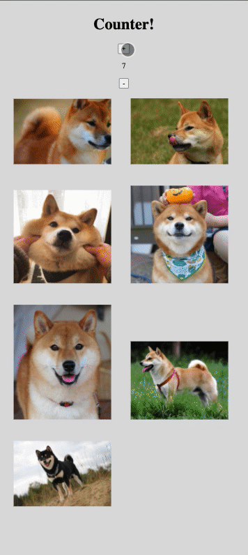 gif of Shiba Counter reloading on click