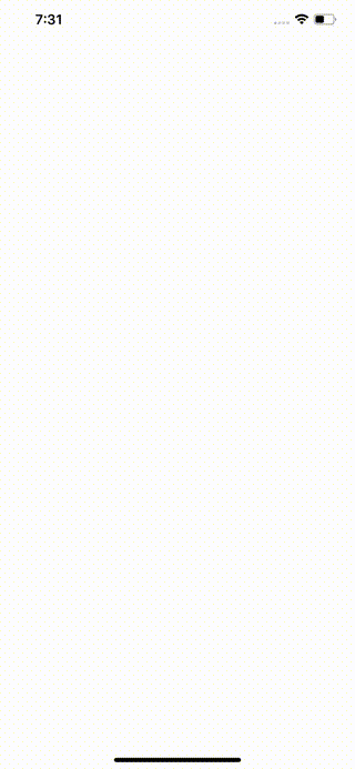 Cards transition into screen from the bottom edge with a small delay between each other
