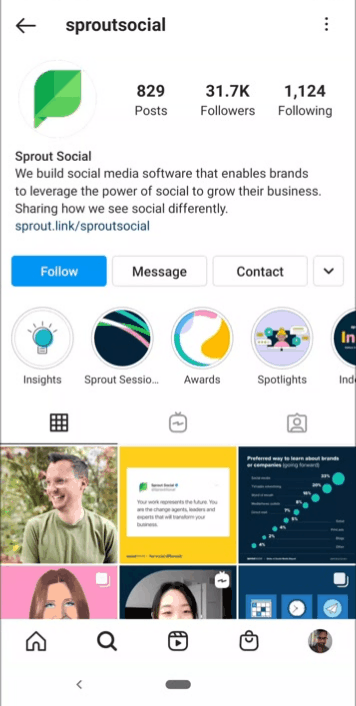 Instagram Stories highlight