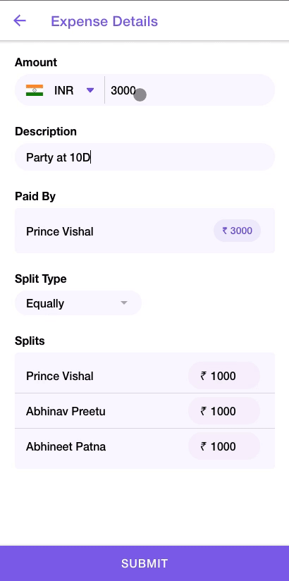 Create simplified group expenses, avoid complex math using SplitEase