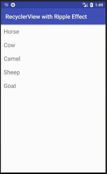 Adding a ripple effect to an Android RecyclerView item | by Suragch | Medium