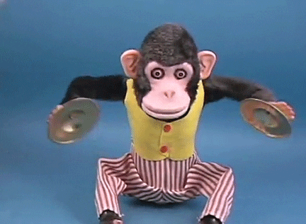 monkey with instrument toy