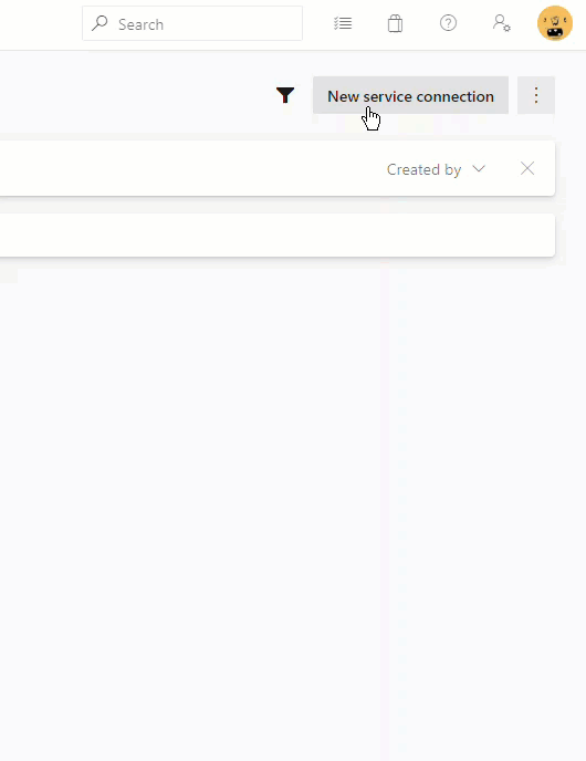 Image showing Azure service connection configuration form