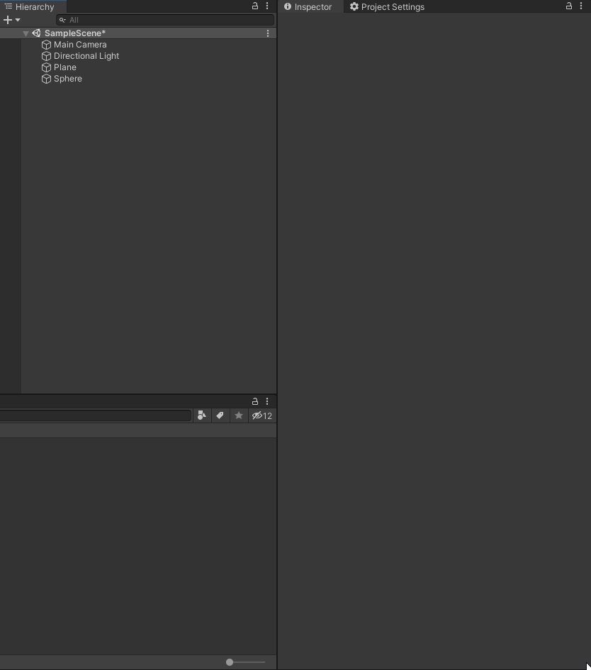 Select the Sphere > Add Component > Rigid Body > Keep “Use Gravity” box checked