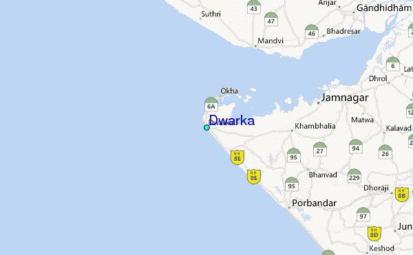 Dwarka on map