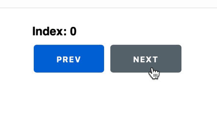 Prev decrements and Next increments