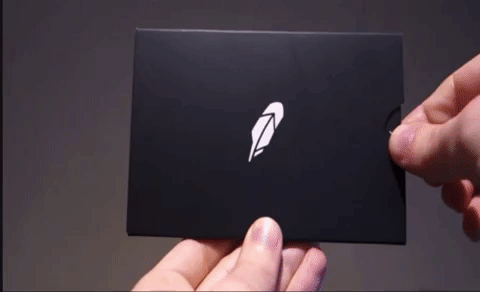 Robinhood debit card packaging