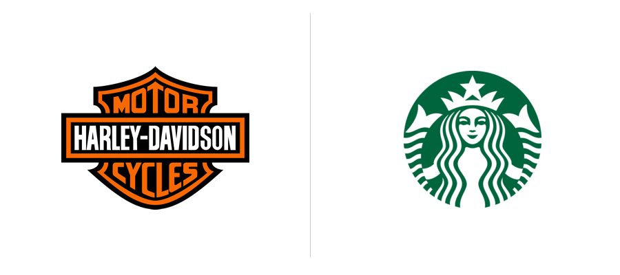 Harley Davidson, Starbucks Logo Design