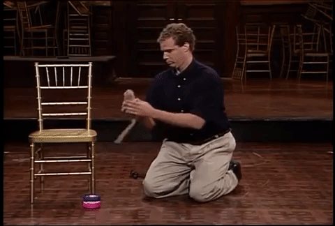 Will Ferrell being a cat playing with cat toys