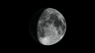 Ice deposits shown on an animation of the Moon.