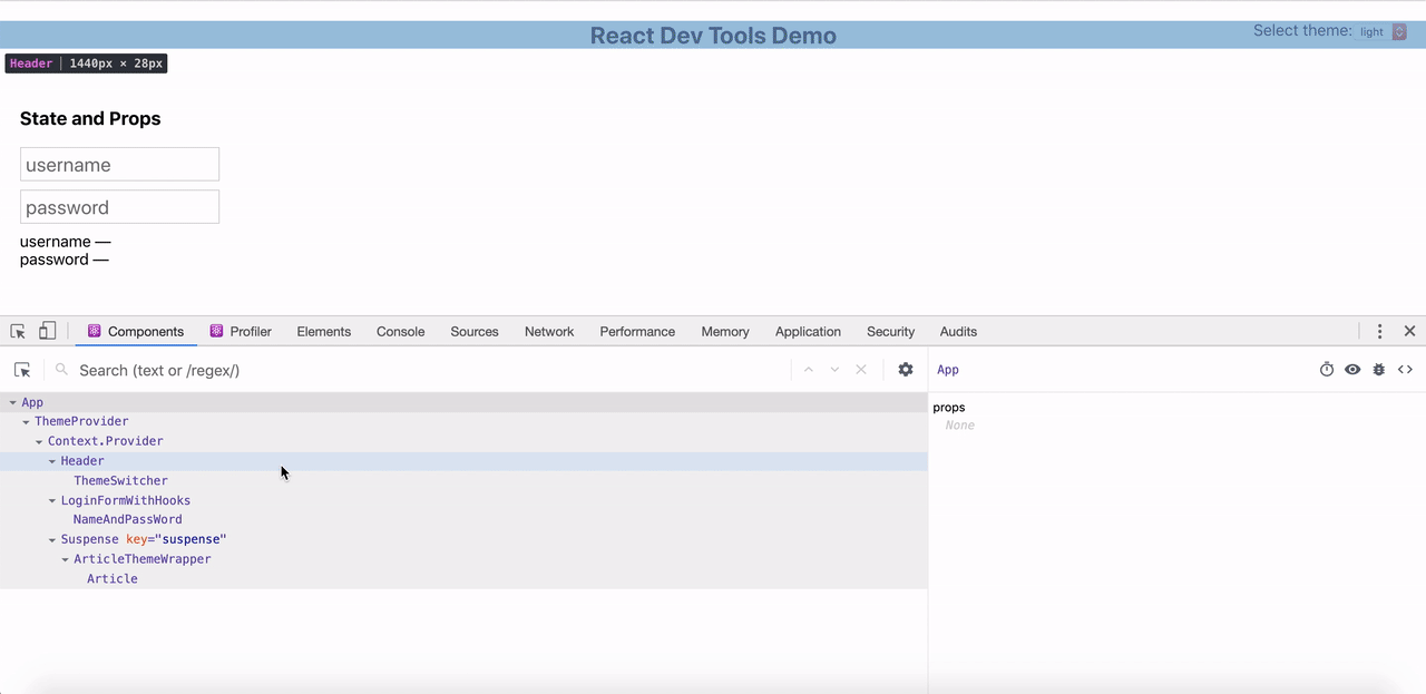Inspect matching DOM element