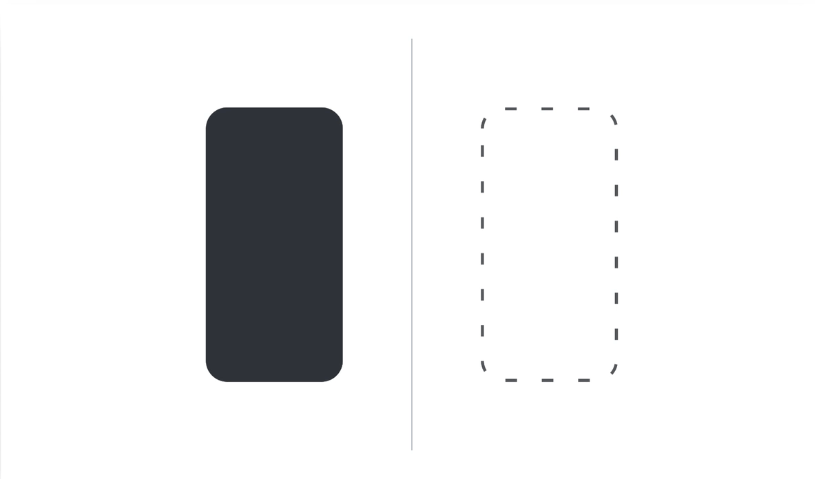 Animated switch of two flow steps.