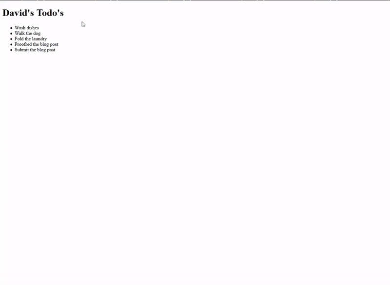 Todo List Demostration
