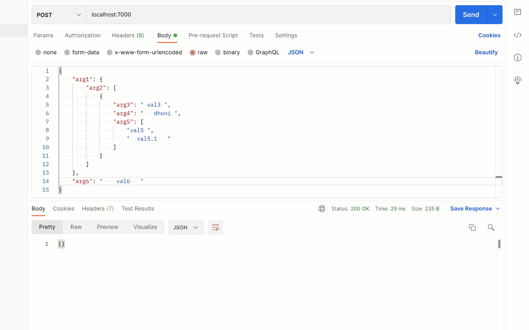 Deeply Nested request body getting trimmed automatically.