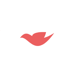 An animation of the sequenced bird shape animations. The animation makes the bird flying in air, while three black lines flow from left to right in the background to give the animation space motion.