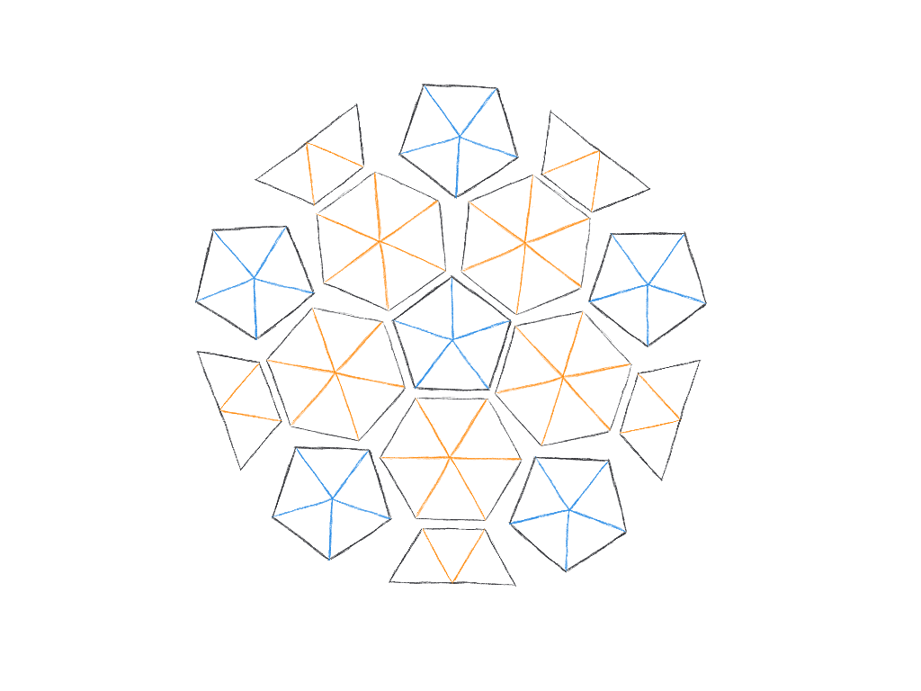 net of a geodesic dome