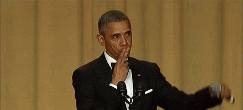 Obama dropping mic.
