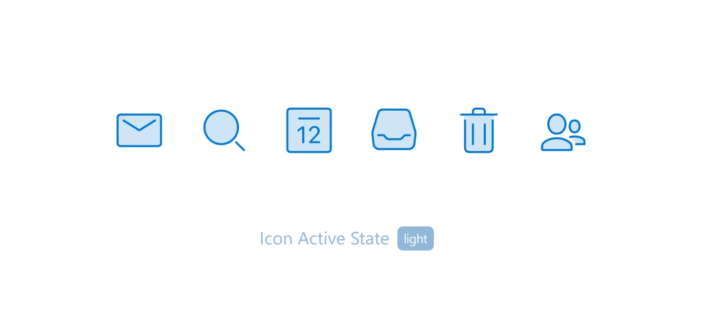 An animation showing the dark and light versions of utility icons.