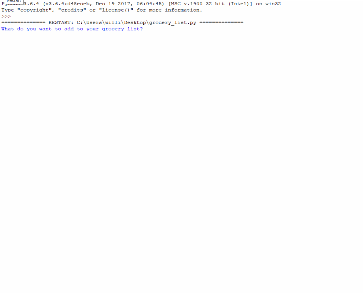 Lists, Booleans, & User Input — How to Create a Grocery List Using ...