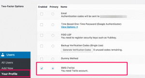Enter Twilio Account Details
