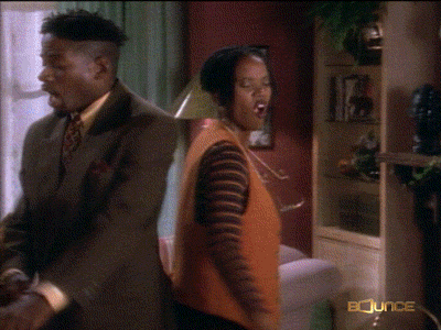 Gif of scene from the opening credits of Living Single.