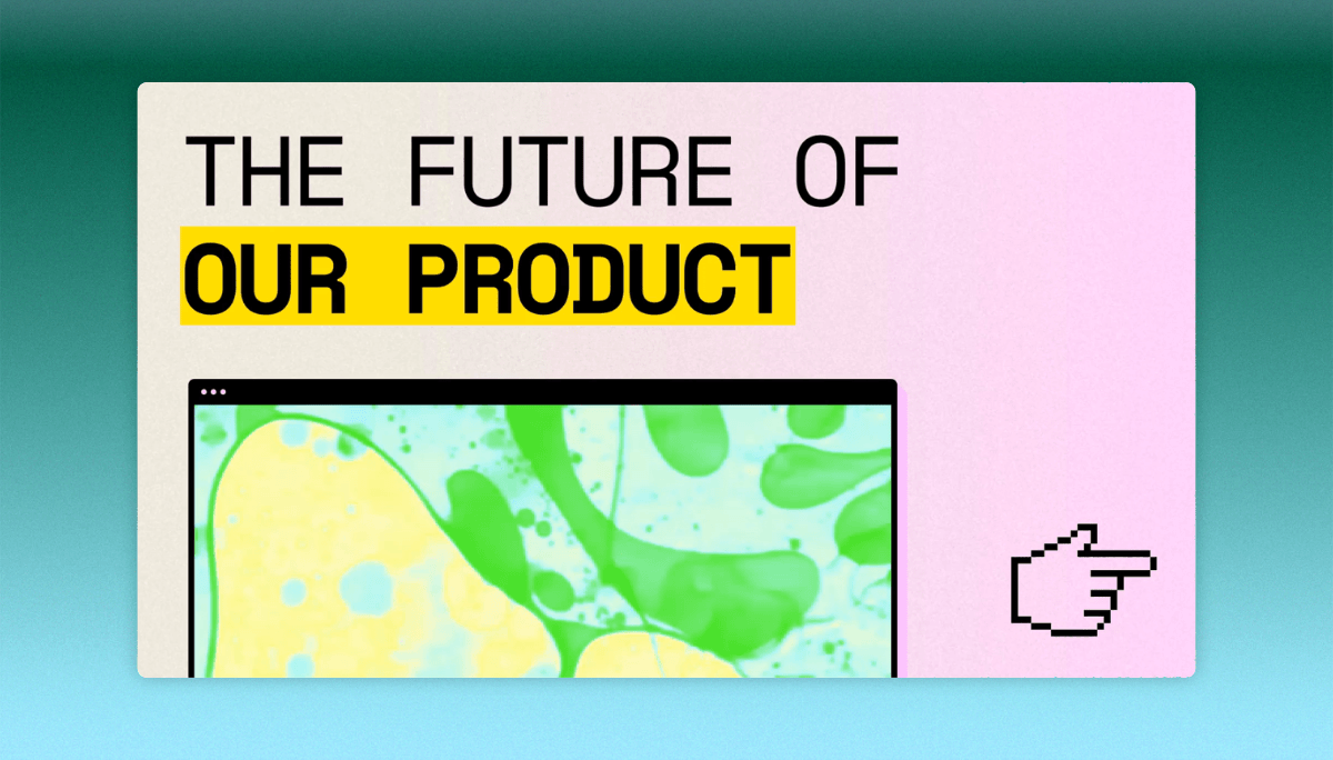 A GIF highlighting a presentation template, with video, gradients, and charts.