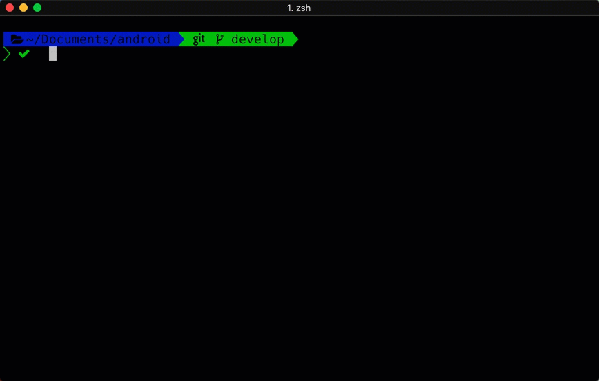 An animation showing the result of the configuration