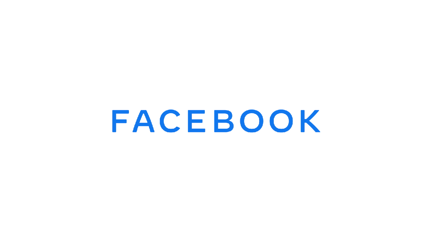 Facebook corporation’s new logo with gradient color change