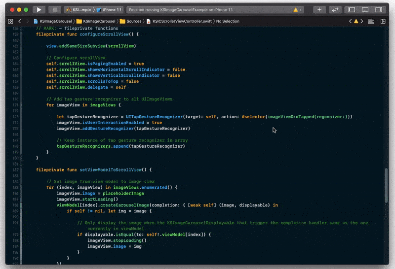 Xcode editor shortcut to show document items.