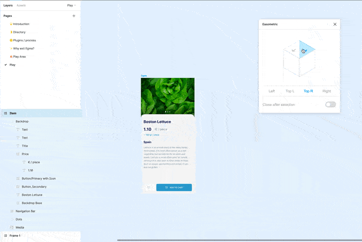 A screen recording of using the ‘Easometric’ Plugin to create isometric perspectives