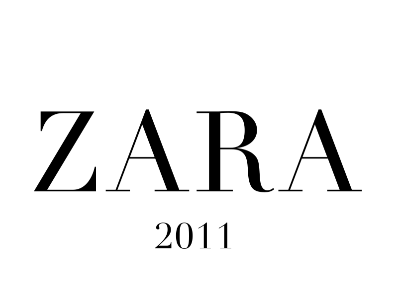Gif of Zara logo changing over the years and into the future