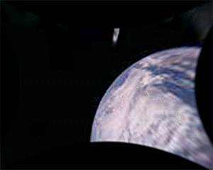 A solar sail extends over the LightSail 2 spacecraft, with the Earth in the background.
