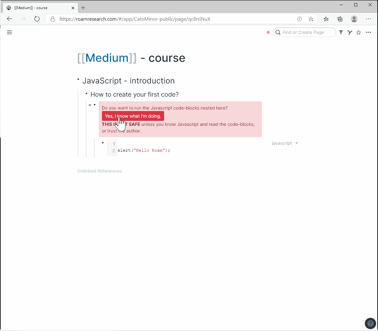 JavaScript — using console.log