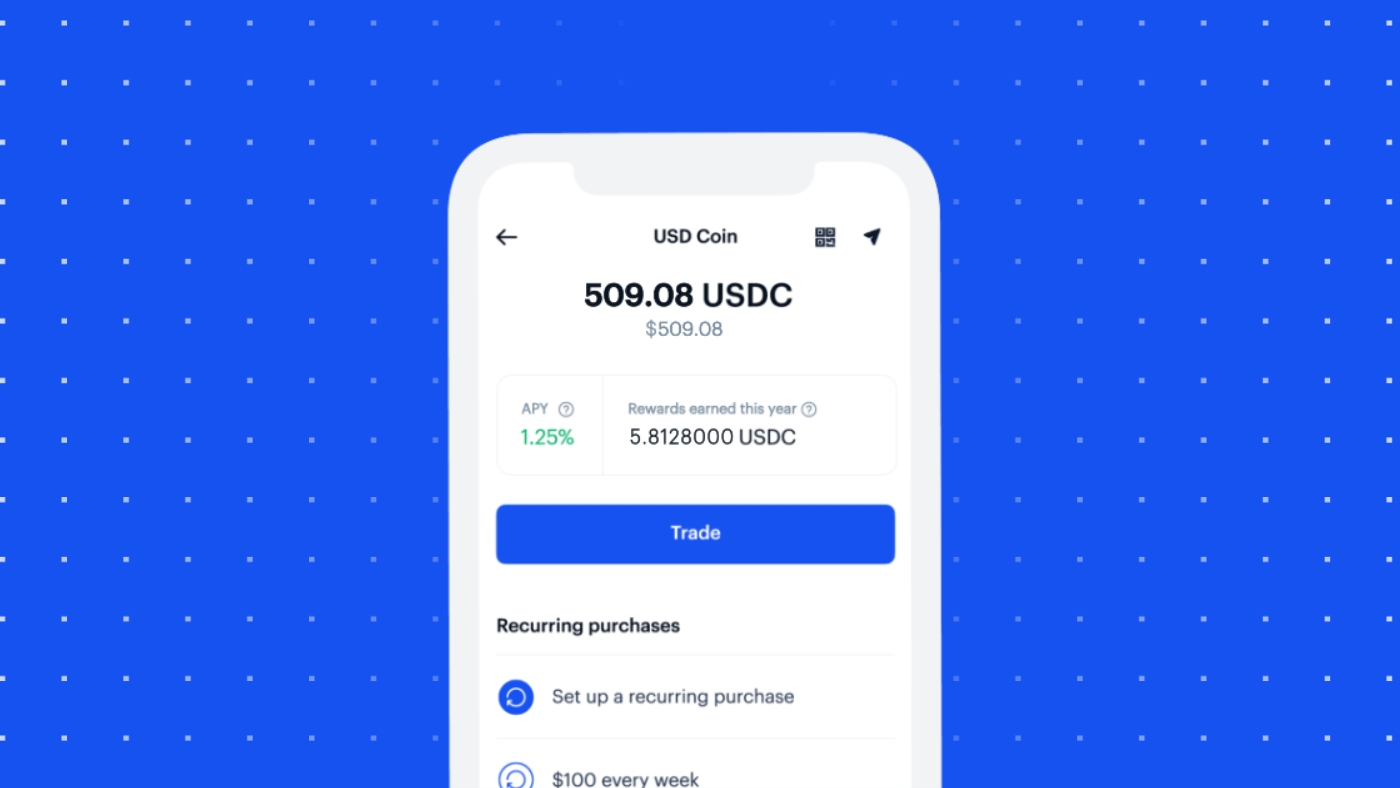 Stake USDC in your Coinbase wallet for earnings!