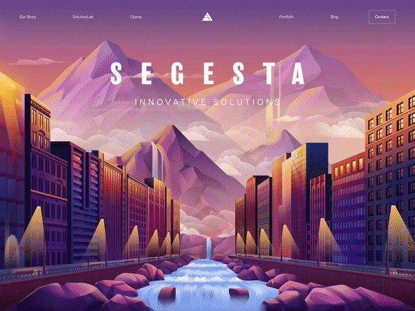 A website design with great animations of an industrial park from Zak Steele-Eklund on Dribbble
